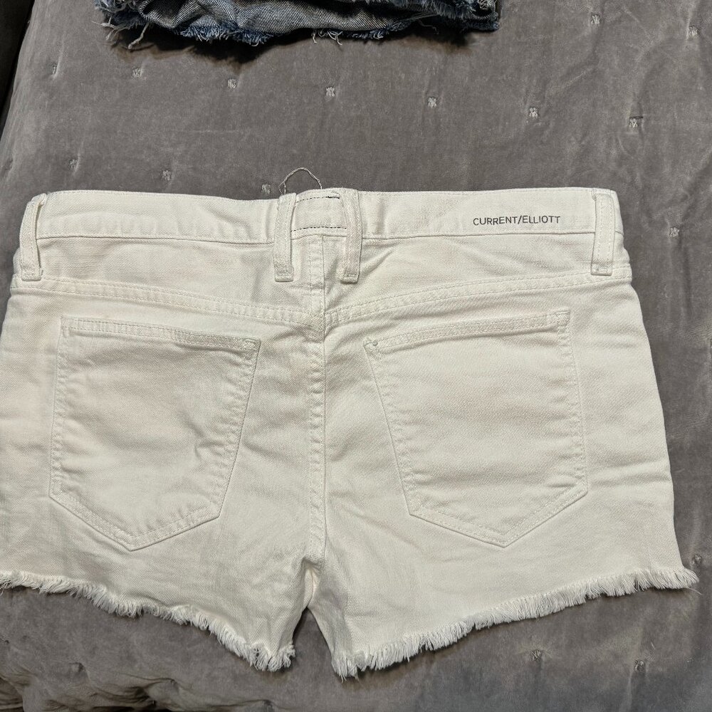 Current & Elliott White Jean Shorts Size 27